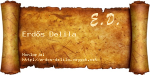 Erdős Delila névjegykártya